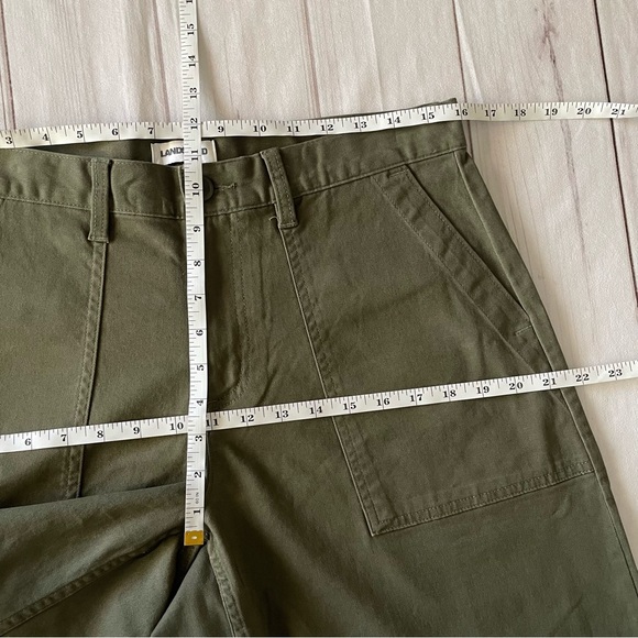 NWOT Lands’ End Chino Barrel Leg Utility Ankle Pants Women’s 8P Green Lagenlook - Picture 13 of 16